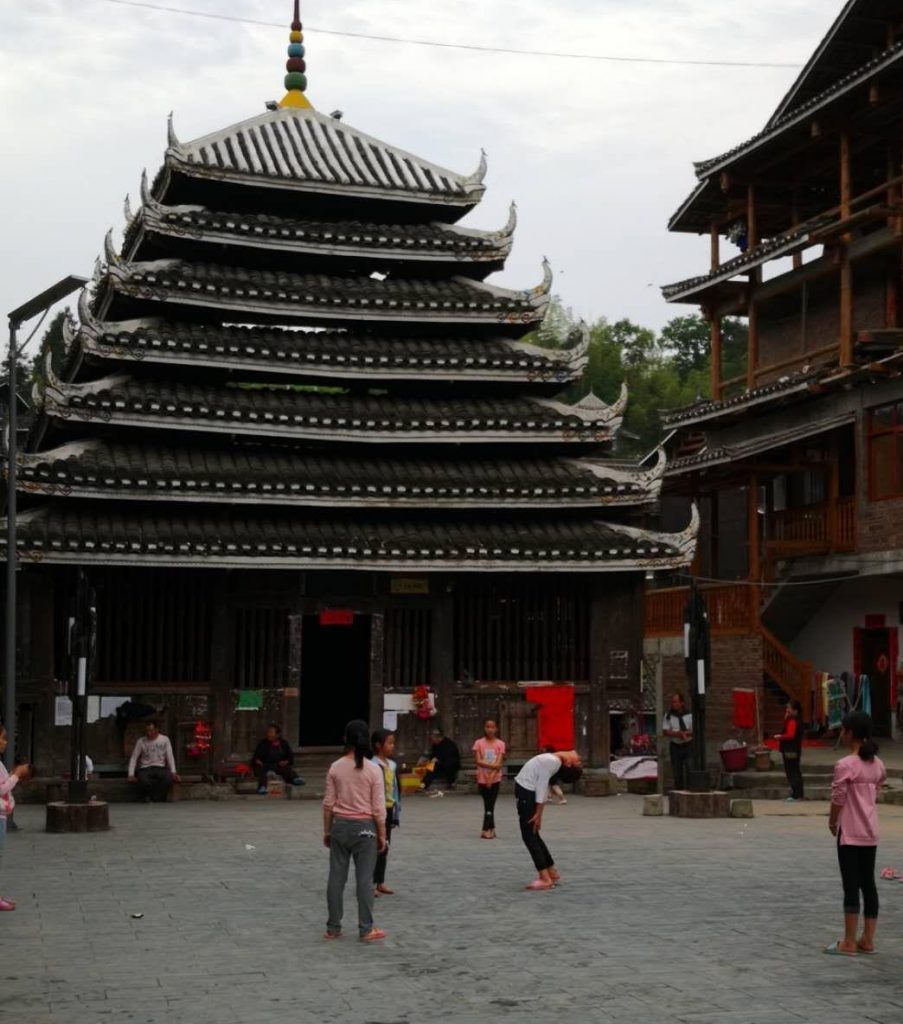 A Dong drum tower in the Dong Village of Chengyang in Guangxi dating from the second decade of the nineteenth century.