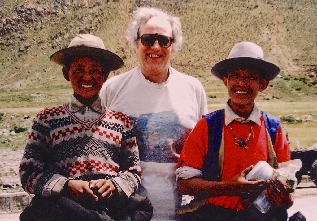 Tibetan men with Colin